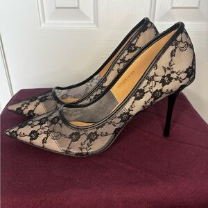 Elegant Black Lace Women Shoes